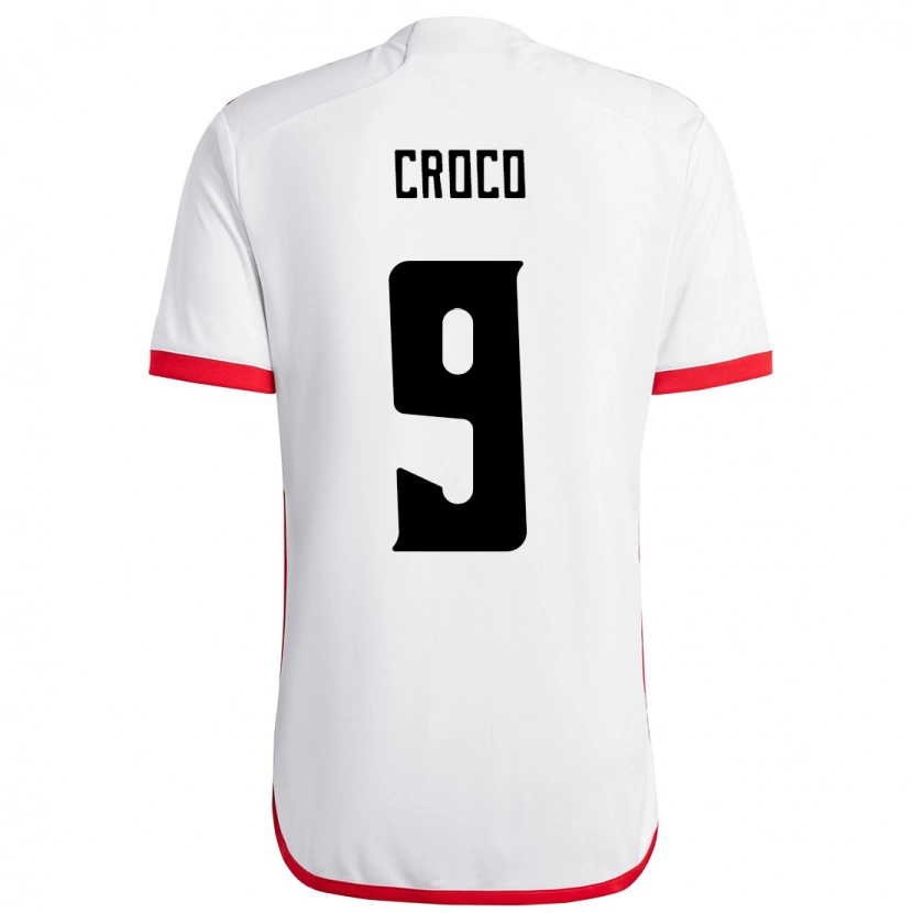 Danxen Kvinder Gabi Croco #9 Rød Sort Udebane Spillertrøjer 2025/26 Trøje T-Shirt