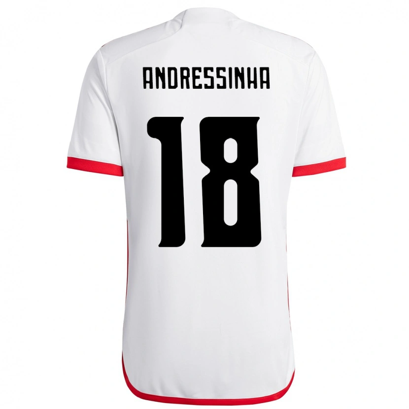 Danxen Kvinder Andressinha #18 Rød Sort Udebane Spillertrøjer 2025/26 Trøje T-Shirt