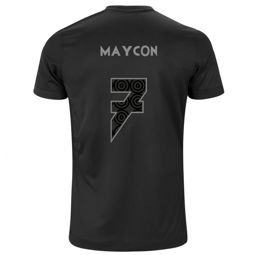 Danxen Kvinder Maycon #7 Sort Hvid Udebane Spillertrøjer 2025/26 Trøje T-Shirt