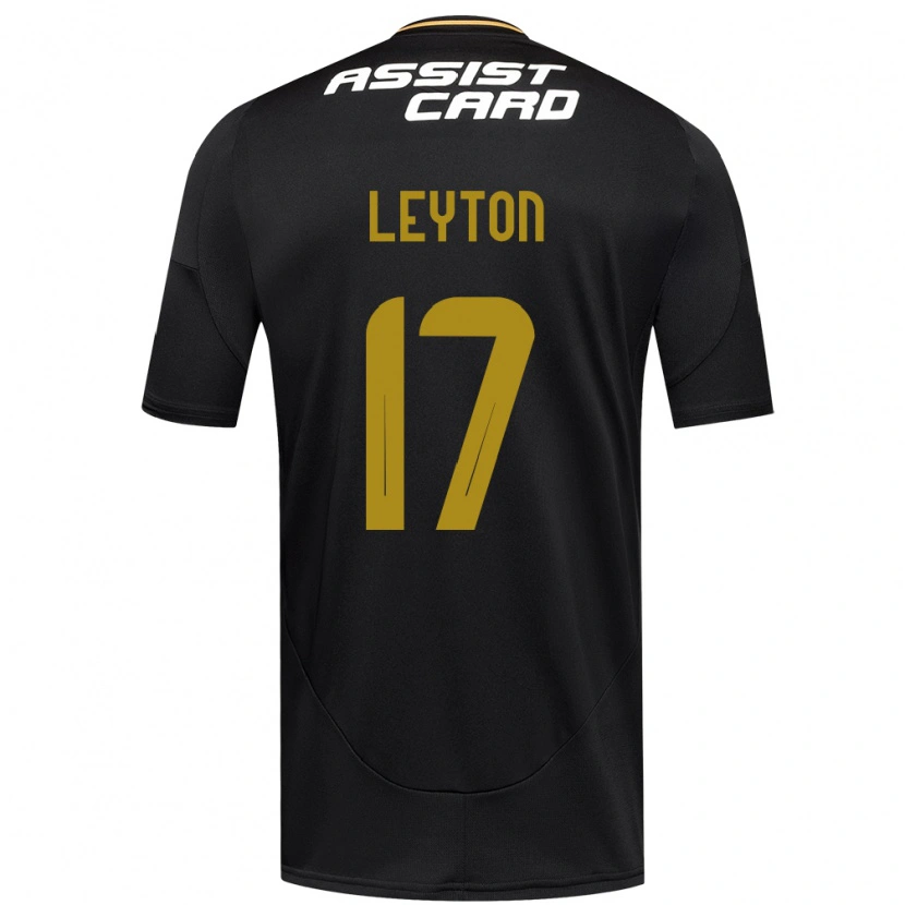 Danxen Kvinder Geraldine Leyton #17 Sort Hvid Gul Udebane Spillertrøjer 2025/26 Trøje T-Shirt
