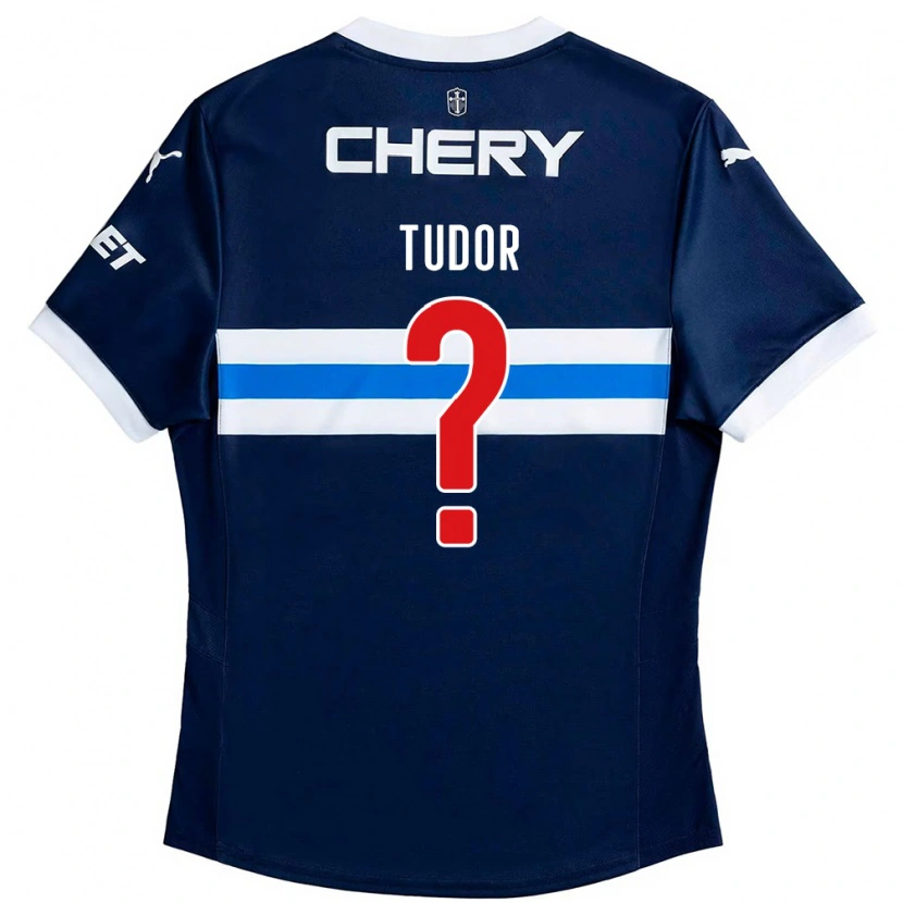 Danxen Kvinder Milan Tudor #0 Sort Blå Udebane Spillertrøjer 2025/26 Trøje T-Shirt