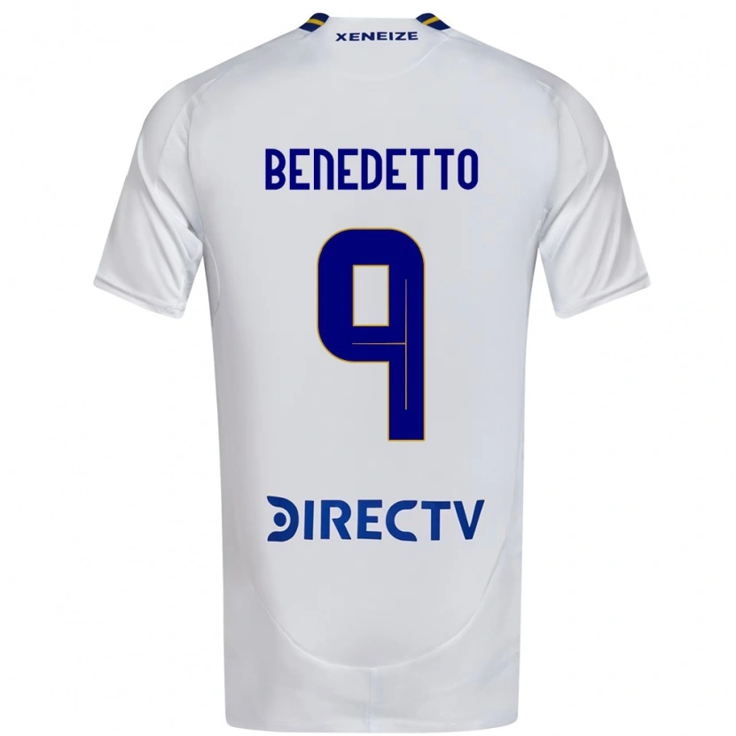 Danxen Kvinder Dario Benedetto #9 Royal Blå Gul Udebane Spillertrøjer 2025/26 Trøje T-Shirt