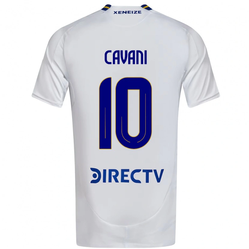 Danxen Kvinder Edinson Cavani #10 Royal Blå Gul Udebane Spillertrøjer 2025/26 Trøje T-Shirt