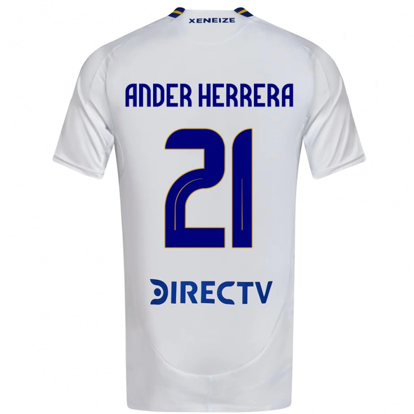 Danxen Kvinder Ander Herrera #21 Royal Blå Gul Udebane Spillertrøjer 2025/26 Trøje T-Shirt