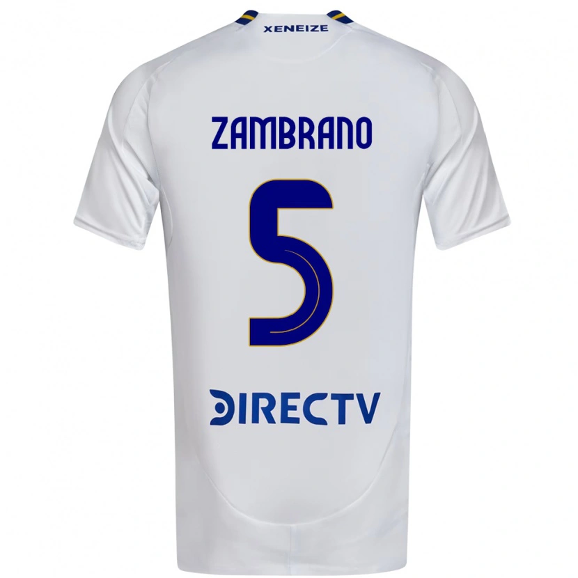Danxen Kvinder Carlos Zambrano #5 Royal Blå Gul Udebane Spillertrøjer 2025/26 Trøje T-Shirt