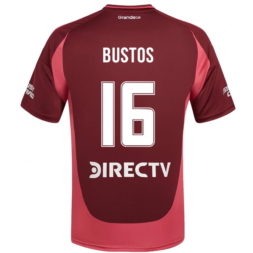 Danxen Kvinder Fabricio Bustos #16 Hvid Rød Udebane Spillertrøjer 2025/26 Trøje T-Shirt