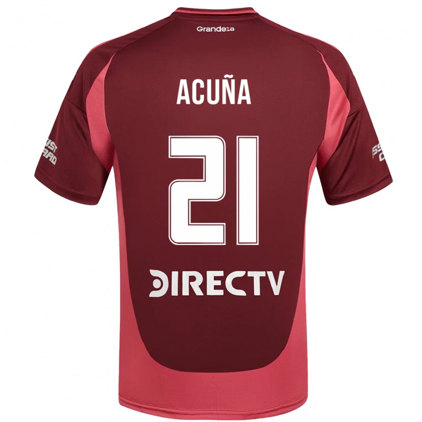 Danxen Kvinder Marcos Acuña #21 Hvid Rød Udebane Spillertrøjer 2025/26 Trøje T-Shirt
