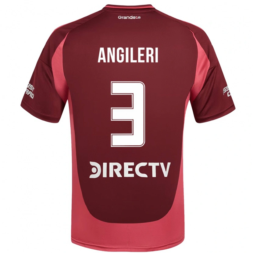 Danxen Kvinder Fabrizio Angileri #3 Hvid Rød Udebane Spillertrøjer 2025/26 Trøje T-Shirt