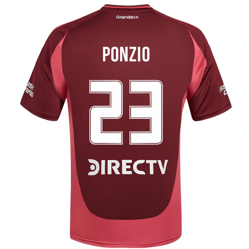 Danxen Kvinder Leonardo Ponzio #23 Hvid Rød Udebane Spillertrøjer 2025/26 Trøje T-Shirt