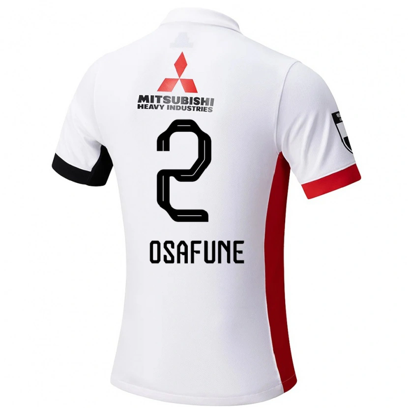 Danxen Kvinder Kana Osafune #2 Rød Hvid Udebane Spillertrøjer 2025/26 Trøje T-Shirt