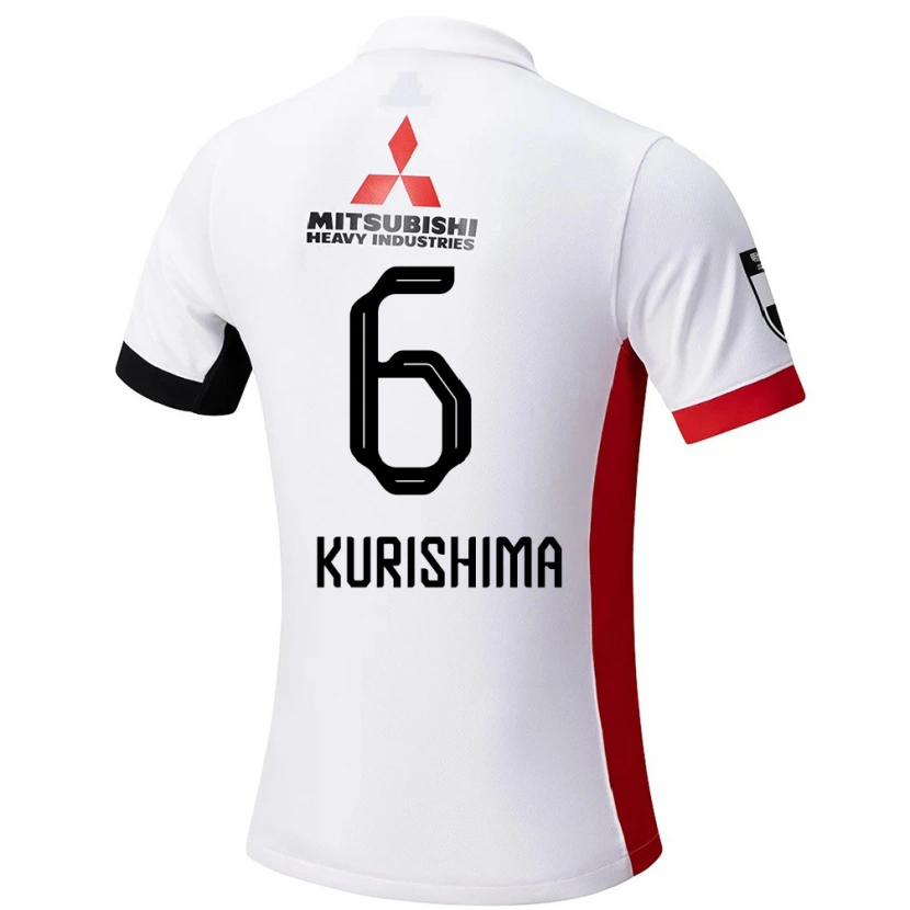 Danxen Kvinder Akari Kurishima #6 Rød Hvid Udebane Spillertrøjer 2025/26 Trøje T-Shirt
