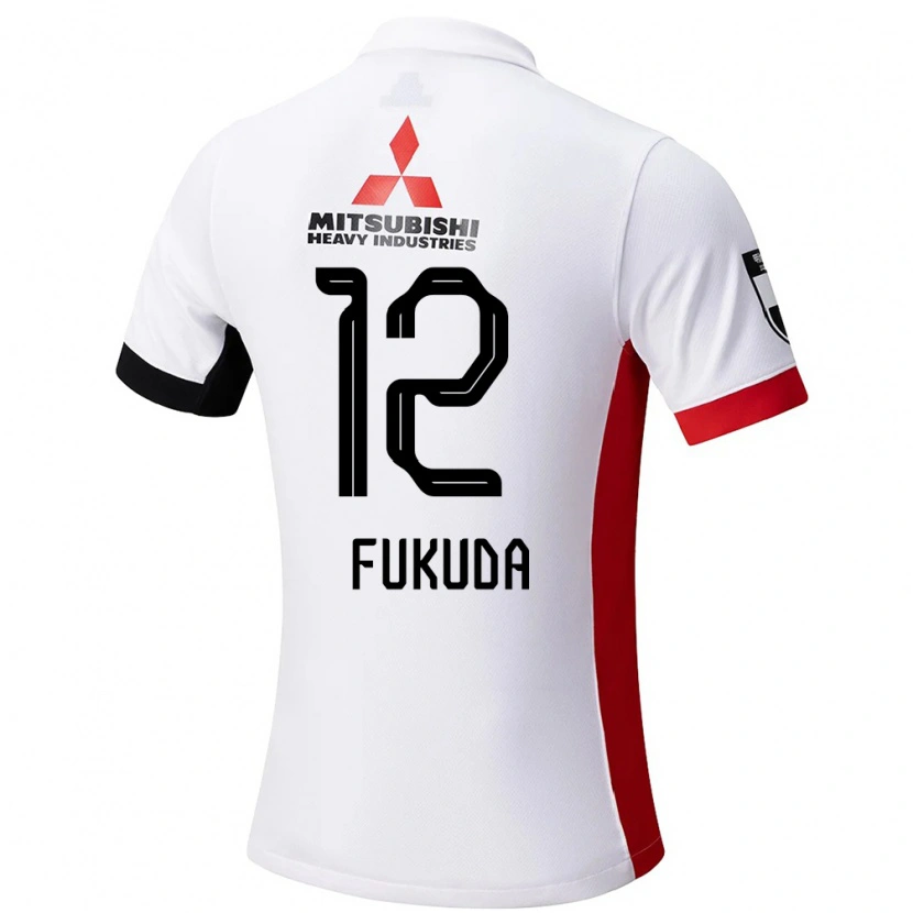 Danxen Kvinder Shiori Fukuda #12 Rød Hvid Udebane Spillertrøjer 2025/26 Trøje T-Shirt