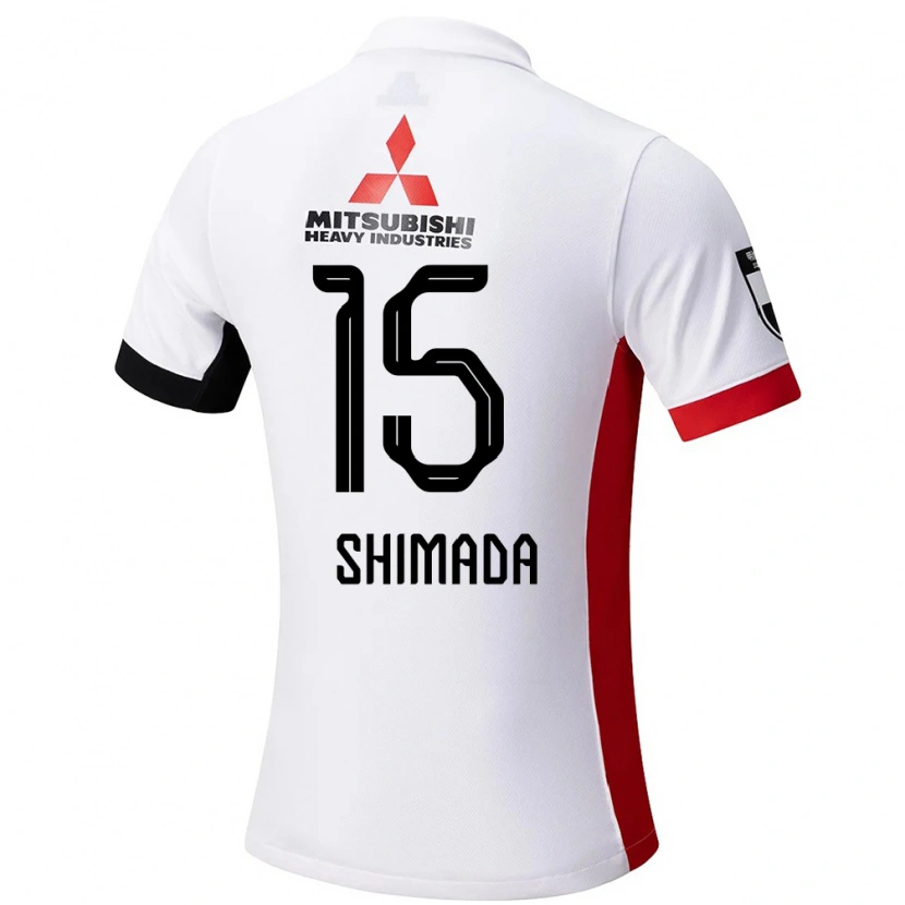 Danxen Kvinder Mei Shimada #15 Rød Hvid Udebane Spillertrøjer 2025/26 Trøje T-Shirt