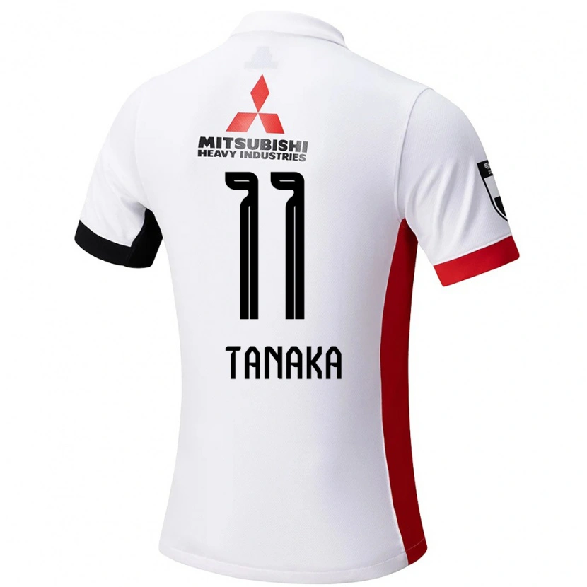 Danxen Kvinder Tatsuya Tanaka #11 Rød Hvid Udebane Spillertrøjer 2025/26 Trøje T-Shirt