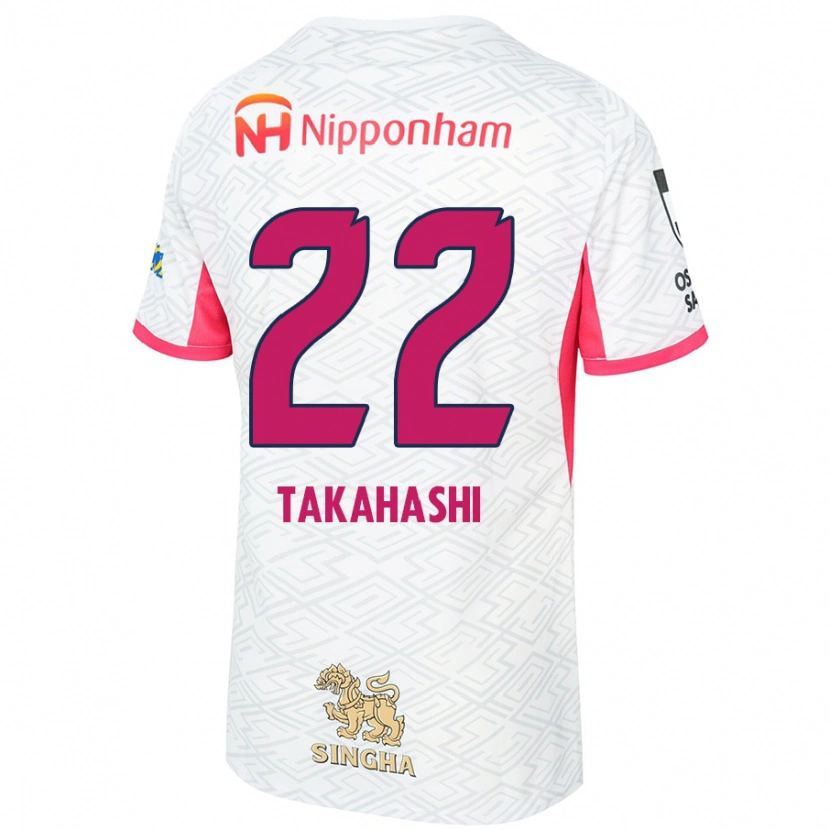 Danxen Kvinder Niko Takahashi #22 Sakura Pink Hvid Udebane Spillertrøjer 2025/26 Trøje T-Shirt