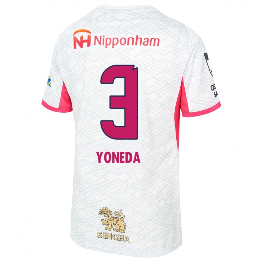 Danxen Kvinder Hiromi Yoneda #3 Sakura Pink Hvid Udebane Spillertrøjer 2025/26 Trøje T-Shirt