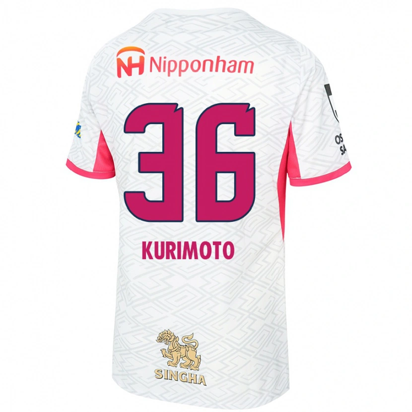 Danxen Kvinder Yuka Kurimoto #36 Hvid Sakura Pink Udebane Spillertrøjer 2025/26 Trøje T-Shirt