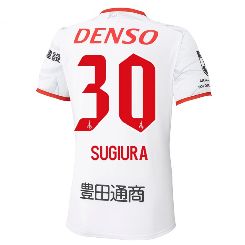 Danxen Kvinder Shungo Sugiura #30 Rød Gul Udebane Spillertrøjer 2025/26 Trøje T-Shirt
