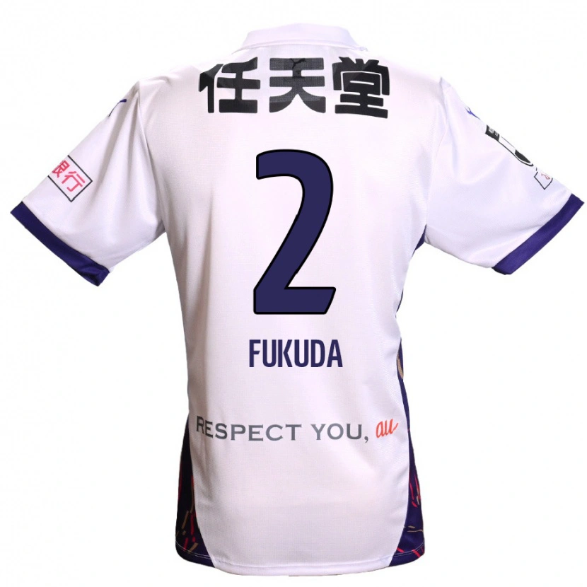 Danxen Kvinder Shinnosuke Fukuda #2 Lilla Hvid Sort Udebane Spillertrøjer 2025/26 Trøje T-Shirt