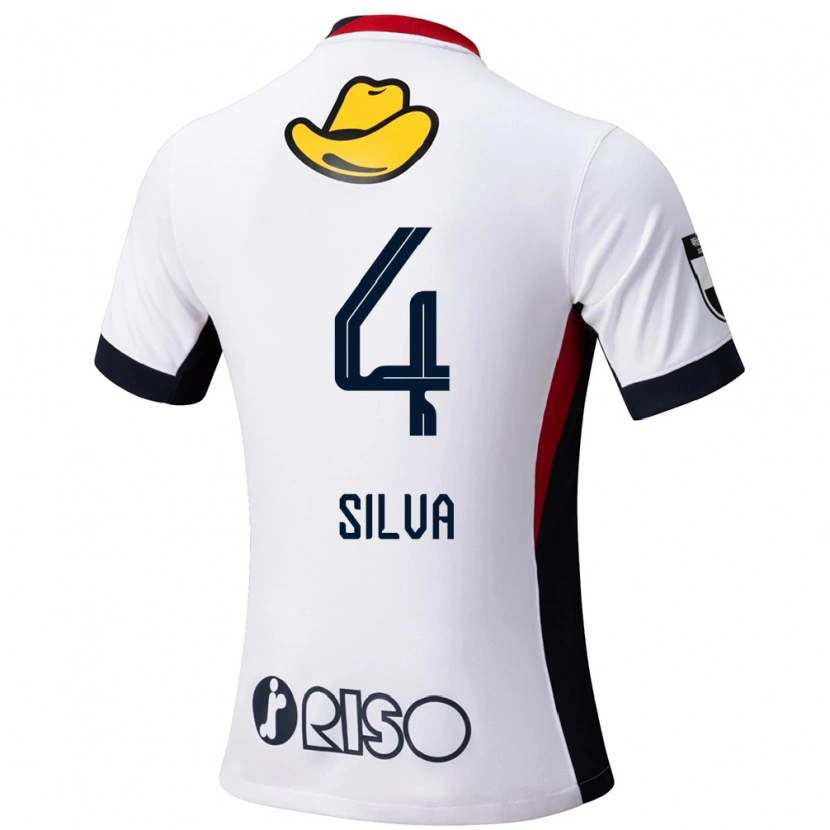 Danxen Kvinder Leo Silva #4 Rød Sort Udebane Spillertrøjer 2025/26 Trøje T-Shirt
