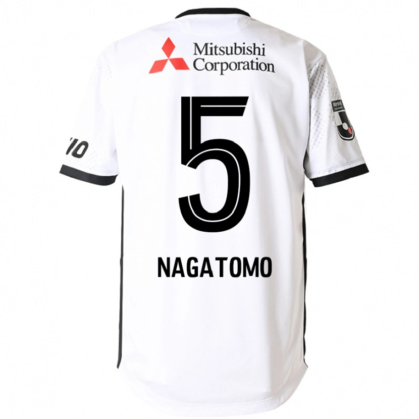 Danxen Kvinder Yuto Nagatomo #5 Royal Blå Hvid Udebane Spillertrøjer 2025/26 Trøje T-Shirt