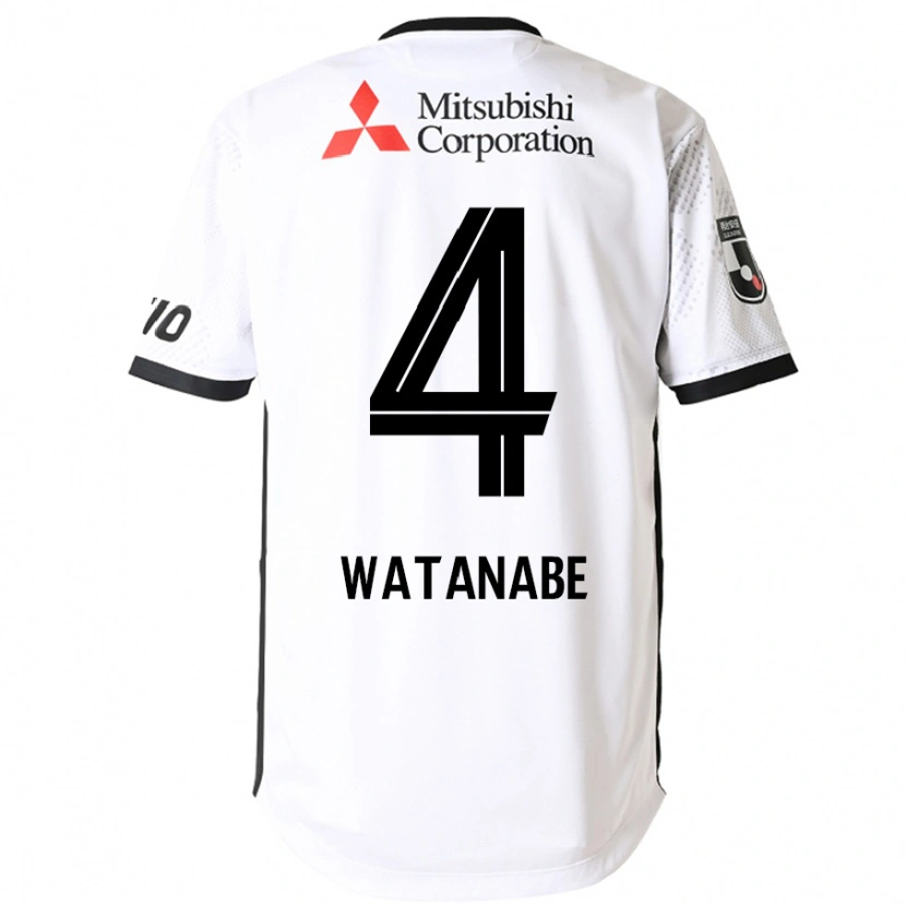 Danxen Kvinder Tsuyoshi Watanabe #4 Royal Blå Hvid Udebane Spillertrøjer 2025/26 Trøje T-Shirt