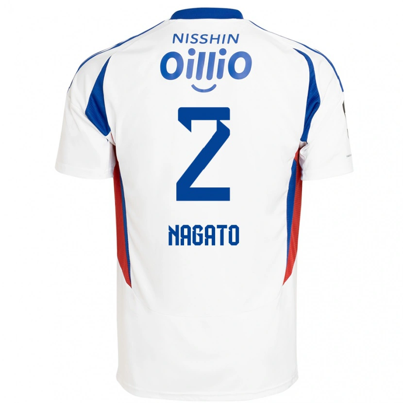 Danxen Kvinder Katsuya Nagato #2 Royal Blå Hvid Udebane Spillertrøjer 2025/26 Trøje T-Shirt