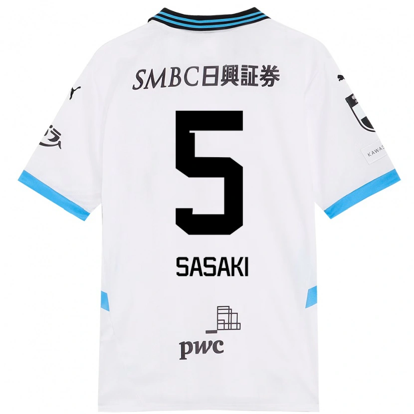 Danxen Kvinder Asahi Sasaki #5 Himmelblå Sort Udebane Spillertrøjer 2025/26 Trøje T-Shirt