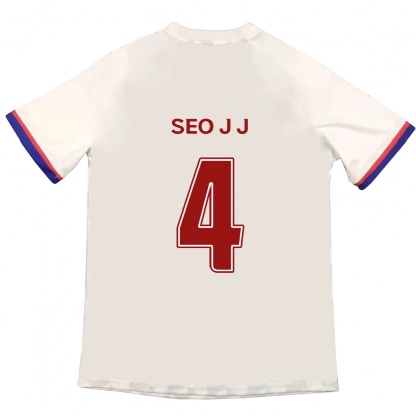 Danxen Kvinder Seo Jin-Ju #4 Royal Blå Rød Udebane Spillertrøjer 2025/26 Trøje T-Shirt