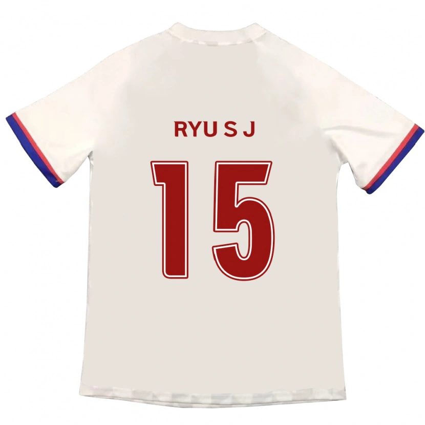 Danxen Kvinder Ryu Soo-Jung #15 Royal Blå Rød Udebane Spillertrøjer 2025/26 Trøje T-Shirt
