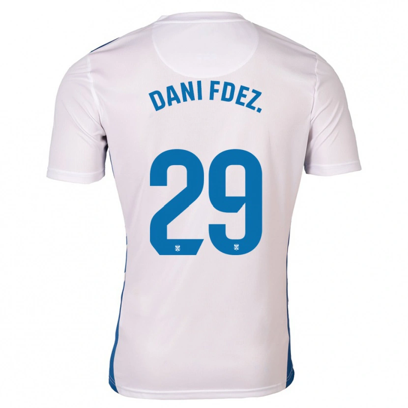 Danxen Kvinder Dani Fernández #29 Hvid Blå Hjemmebane Spillertrøjer 2025/26 Trøje T-Shirt