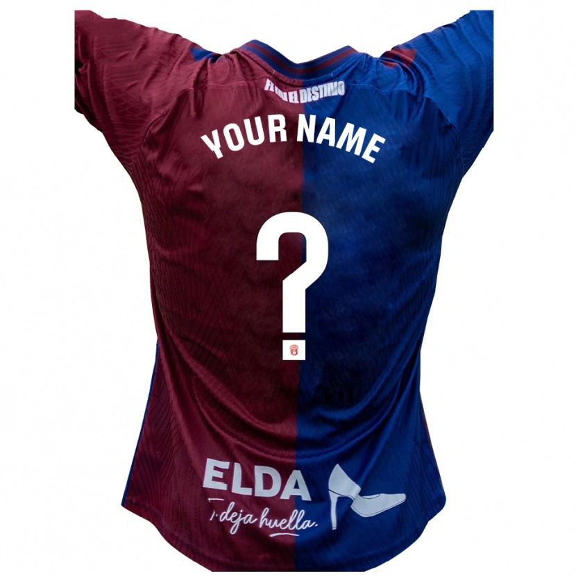 Danxen Kvinder Dit Navn #0 Blå Rød Hjemmebane Spillertrøjer 2025/26 Trøje T-Shirt