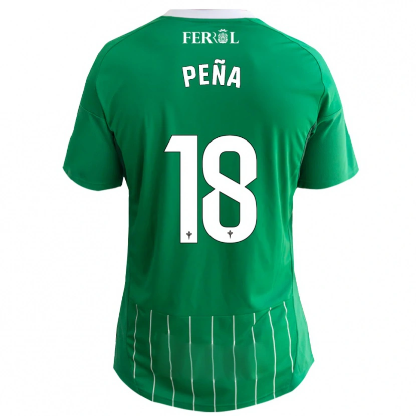 Danxen Kvinder Álvaro Peña #18 Grøn Hvid Hjemmebane Spillertrøjer 2025/26 Trøje T-Shirt
