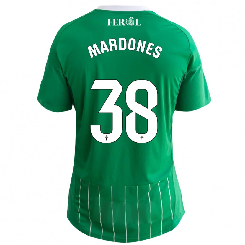 Danxen Kvinder Alvaro Mardones #38 Grøn Hvid Hjemmebane Spillertrøjer 2025/26 Trøje T-Shirt