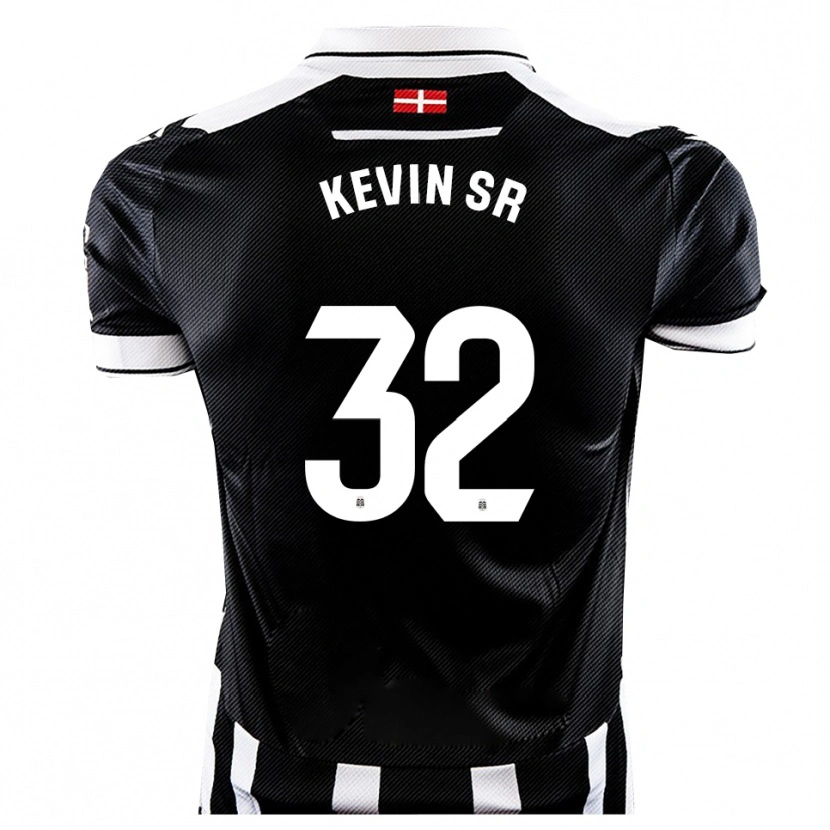 Danxen Kvinder Kevin Sánchez #32 Sort Hvid Hjemmebane Spillertrøjer 2025/26 Trøje T-Shirt