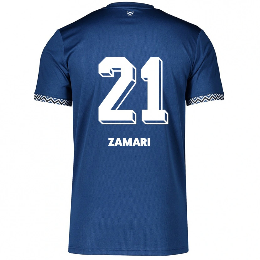 Danxen Kvinder Fadil Zamari #21 Navy Hvid Hjemmebane Spillertrøjer 2025/26 Trøje T-Shirt