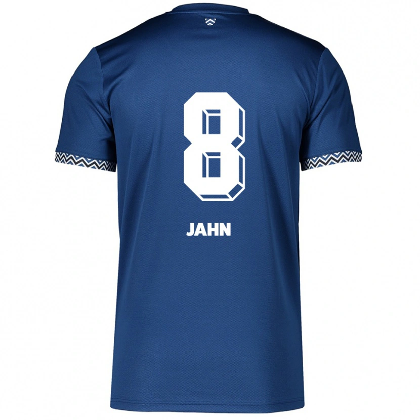 Danxen Kvinder Pamela Jahn #8 Navy Hvid Hjemmebane Spillertrøjer 2025/26 Trøje T-Shirt