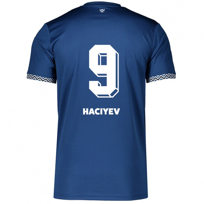 Danxen Kvinder Ceyhun Haciyev #9 Navy Hvid Hjemmebane Spillertrøjer 2025/26 Trøje T-Shirt