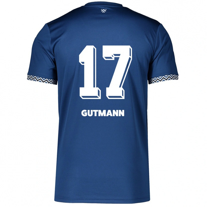 Danxen Kvinder Glenn Gutmann #17 Navy Hvid Hjemmebane Spillertrøjer 2025/26 Trøje T-Shirt