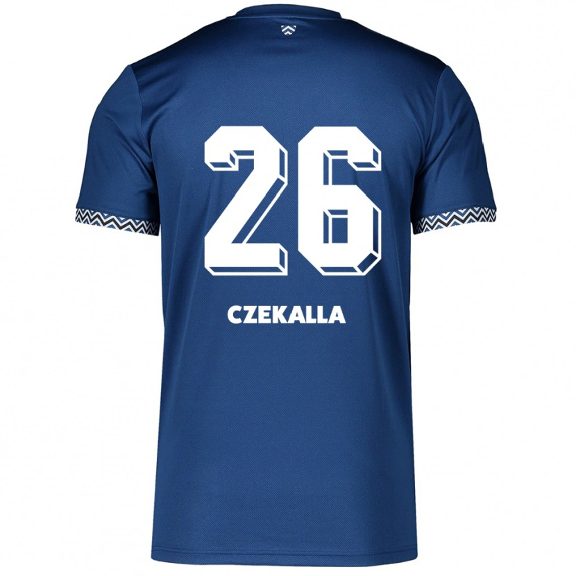 Danxen Kvinder Anna Czekalla #26 Navy Hvid Hjemmebane Spillertrøjer 2025/26 Trøje T-Shirt