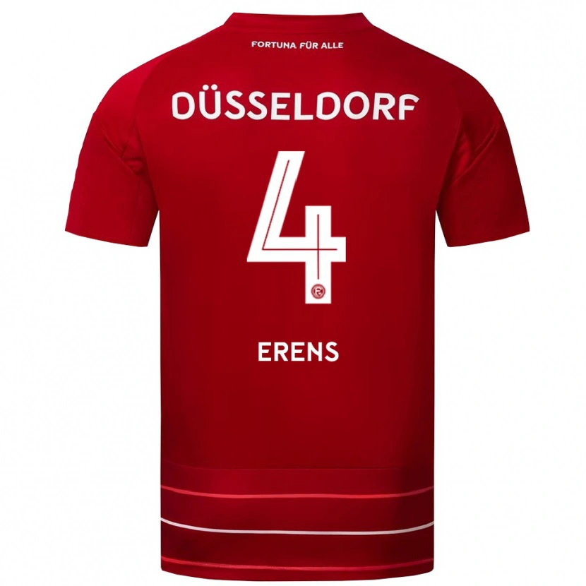 Danxen Kvinder Noah Erens #4 Rød Hvid Hjemmebane Spillertrøjer 2025/26 Trøje T-Shirt