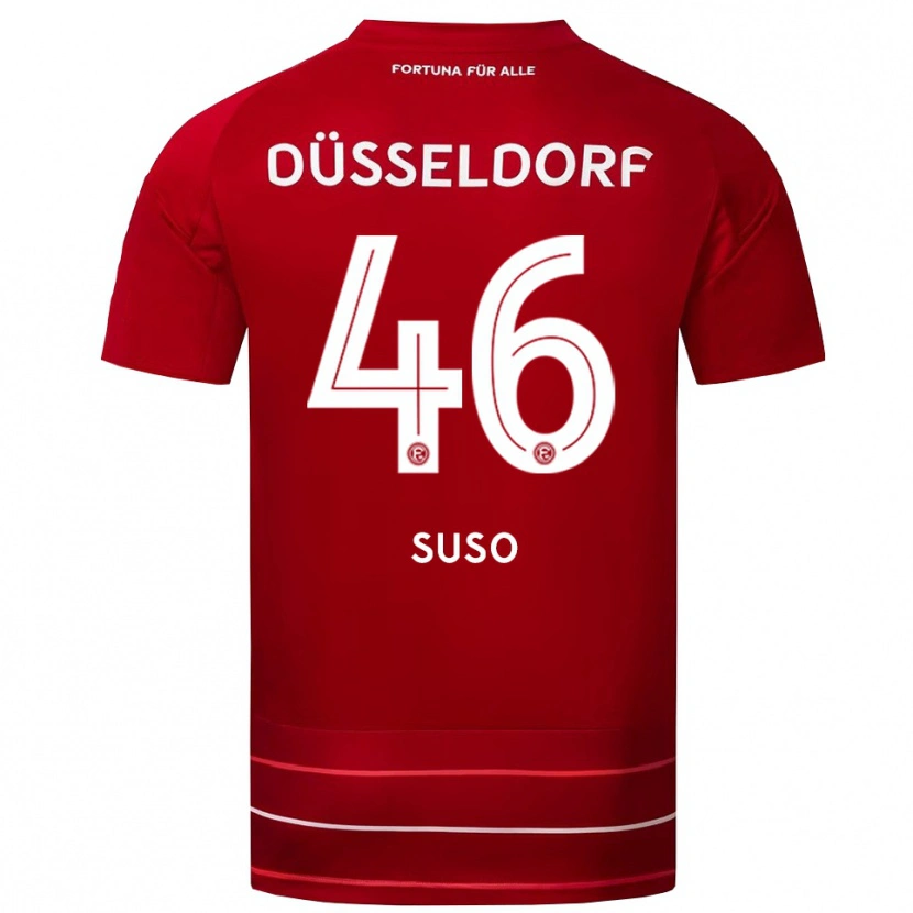 Danxen Kvinder Sima Suso #46 Rød Hvid Hjemmebane Spillertrøjer 2025/26 Trøje T-Shirt