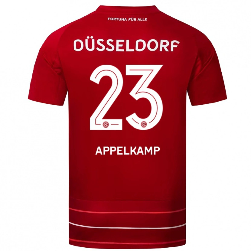 Danxen Kvinder Shinta Appelkamp #23 Rød Hvid Hjemmebane Spillertrøjer 2025/26 Trøje T-Shirt