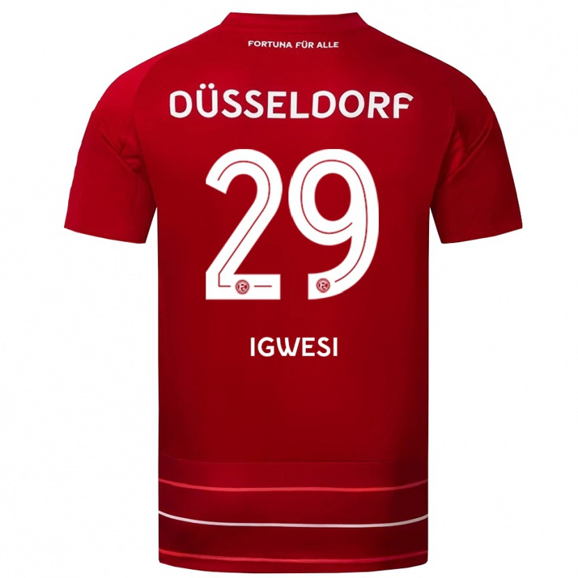 Danxen Kvinder Tyrese Igwesi #29 Rød Hvid Hjemmebane Spillertrøjer 2025/26 Trøje T-Shirt