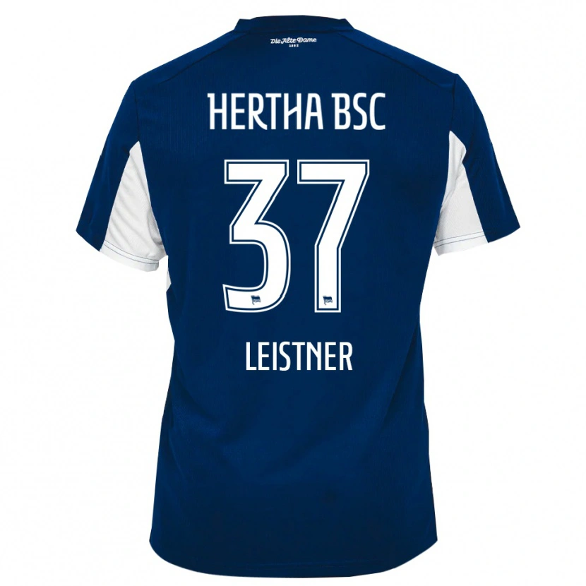 Danxen Kvinder Toni Leistner #37 Hvid Blå Hjemmebane Spillertrøjer 2025/26 Trøje T-Shirt