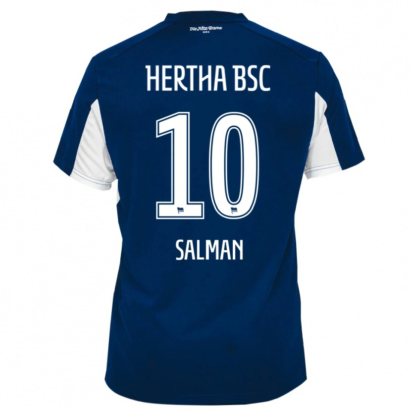 Danxen Kvinder Ali Salman #10 Hvid Blå Hjemmebane Spillertrøjer 2025/26 Trøje T-Shirt