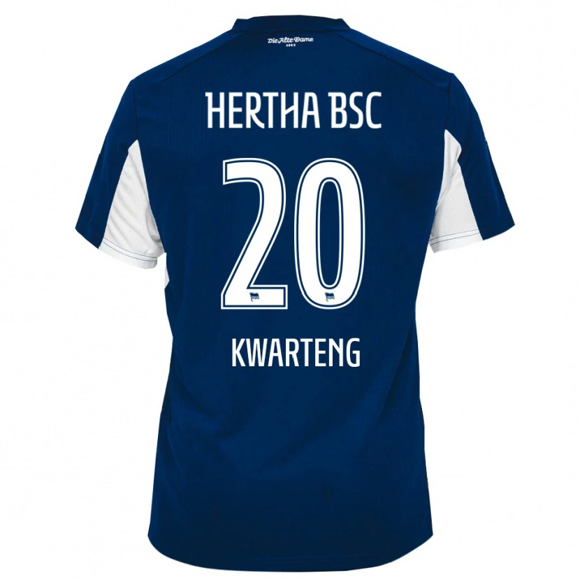Danxen Kvinder Ferdinand Kwarteng #20 Hvid Blå Hjemmebane Spillertrøjer 2025/26 Trøje T-Shirt
