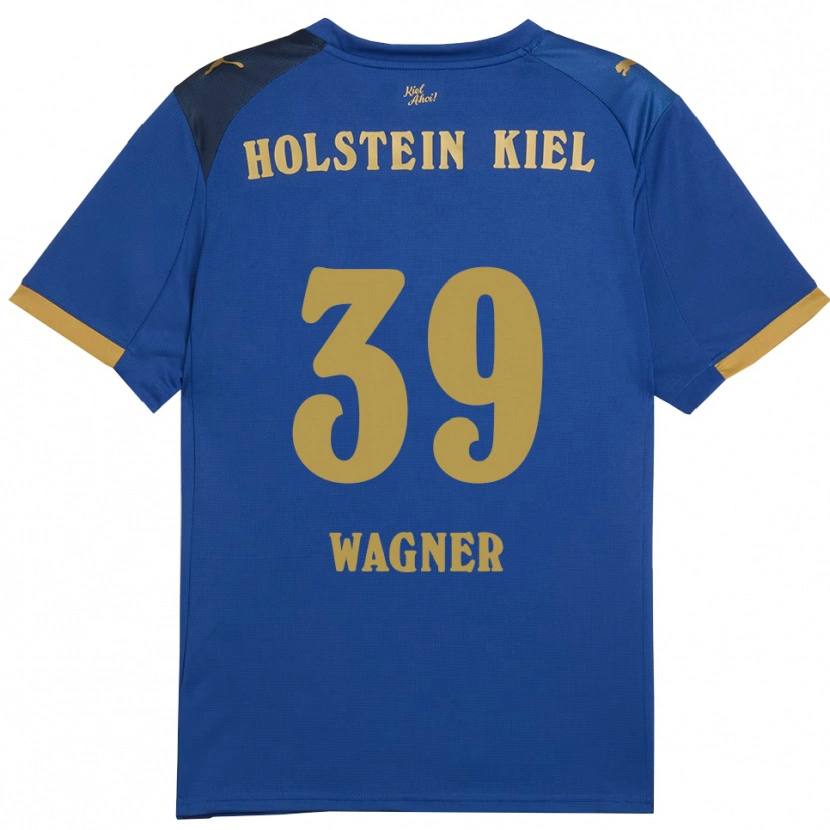 Danxen Kvinder Robert Wagner #39 Blå Guld Hjemmebane Spillertrøjer 2025/26 Trøje T-Shirt