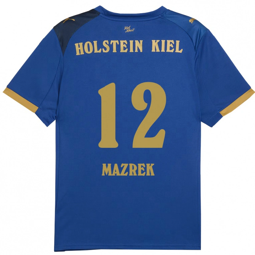 Danxen Kvinder Enis Mazrek #12 Blå Guld Hjemmebane Spillertrøjer 2025/26 Trøje T-Shirt