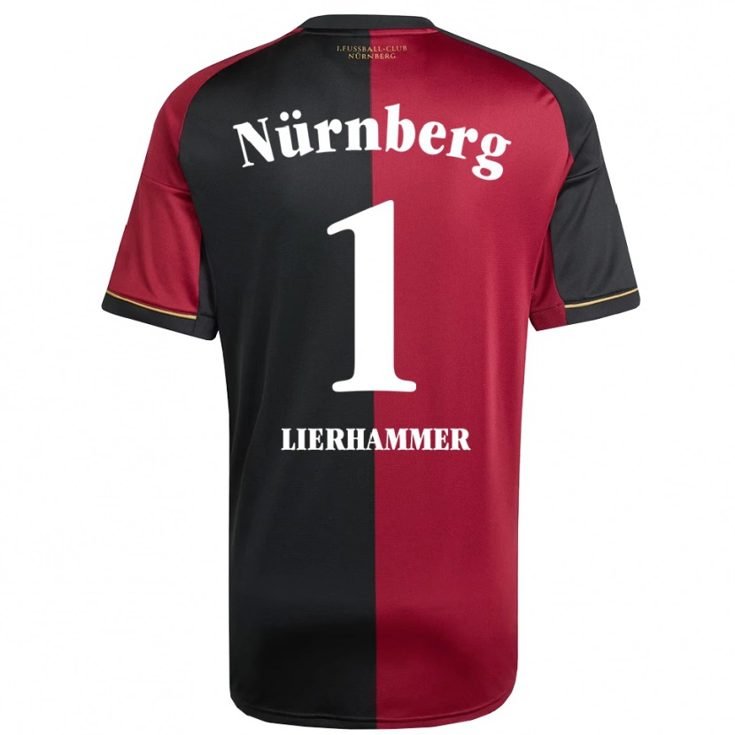 Danxen Kvinder Tim Lierhammer #1 Burgundy Sort Hjemmebane Spillertrøjer 2025/26 Trøje T-Shirt